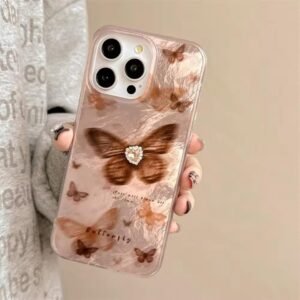 Glossy Polycarbonate Butterfly Case for iPhone Models