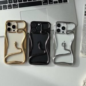 Snake Pattern Hollow Bumper Case for iPhone Models