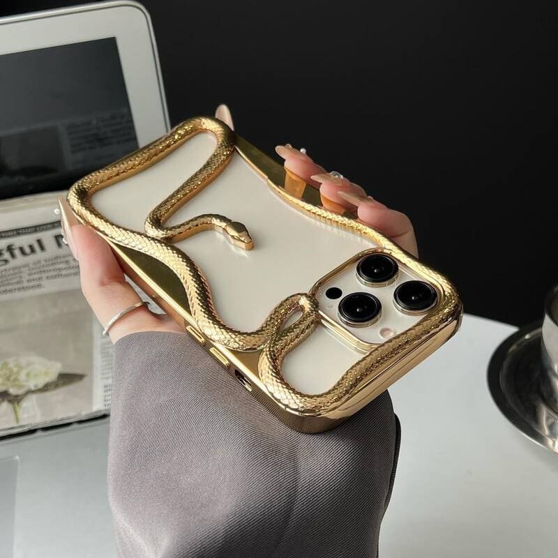Snake Pattern Hollow Bumper Case for iPhone Models 2
