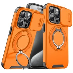 Durable Phone Case with Stand and Camera Shield