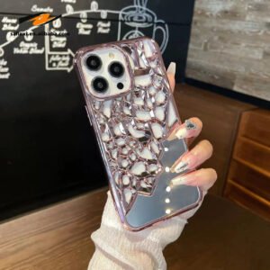 Elegant Makeup Case with Mirror for iPhone TPU Cover 4