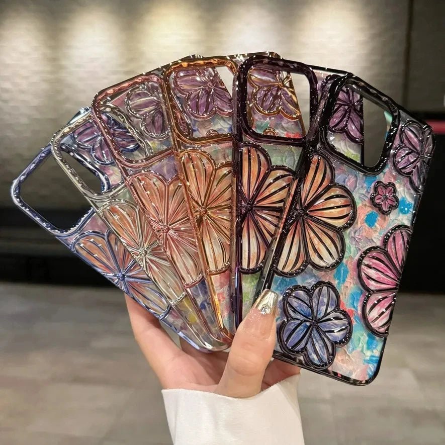 Floral Pattern iPhone Case with Drop Protection 1