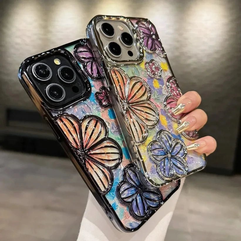 Floral Pattern iPhone Case with Drop Protection 2