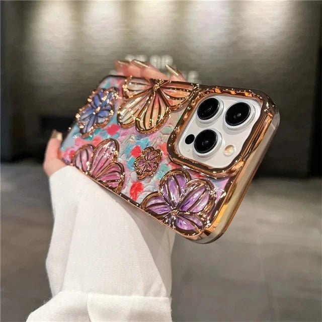 Floral Pattern iPhone Case with Drop Protection 7