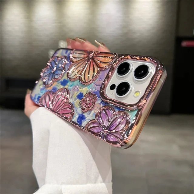 Floral Pattern iPhone Case with Drop Protection 8