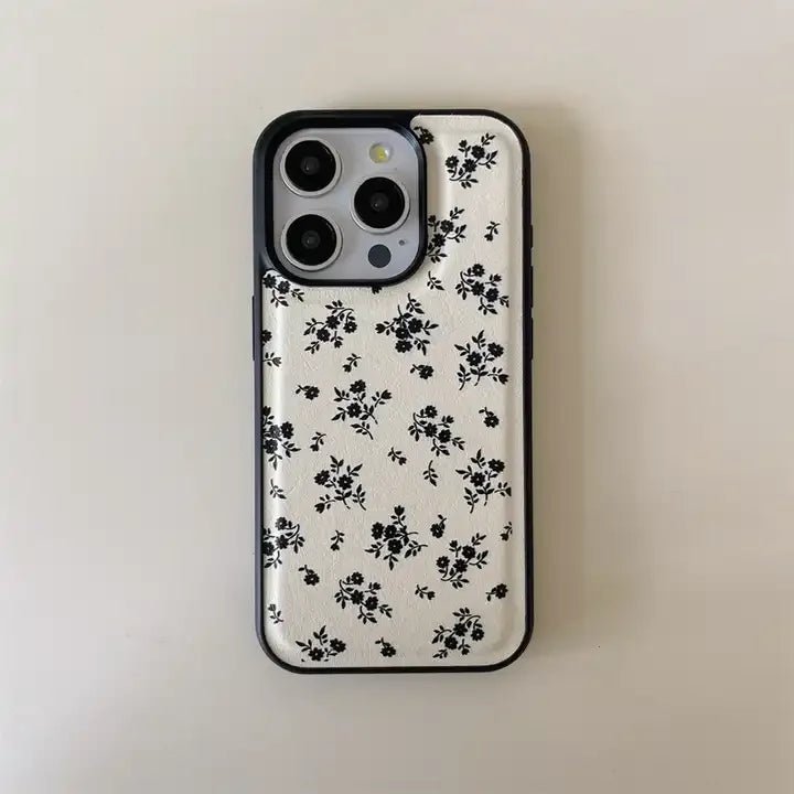 Floral Patterned PU Leather Case for iPhone Models 6