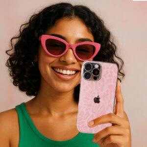 Glittery Leopard Print Phone Case for iPhone Models