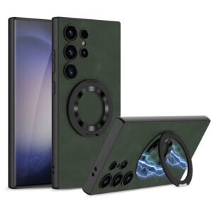 Leather Case for Samsung S24 Ultra with Magnetic Wireless Charger 9