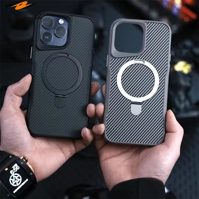 Magnetic Acrylic Phone Case with Metal Support for iPhone