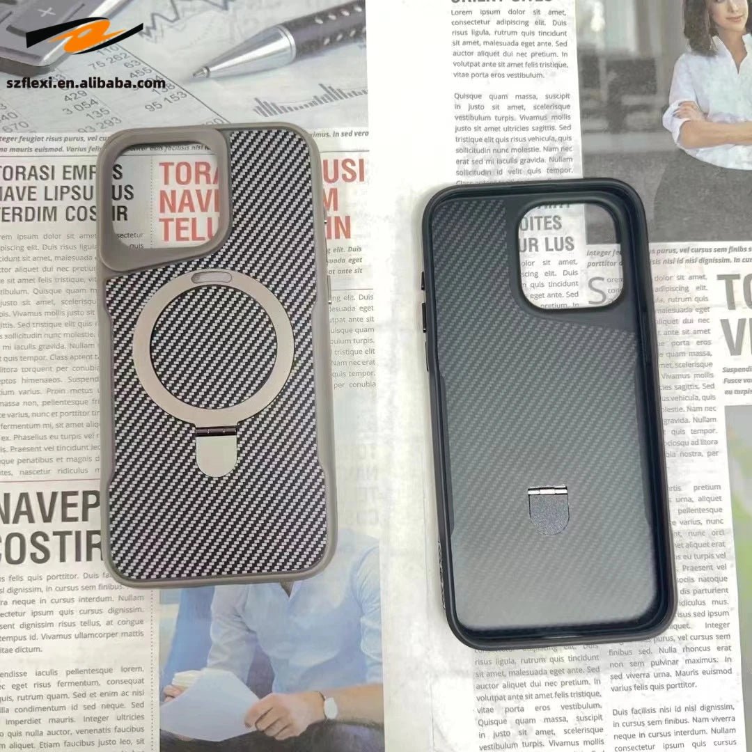 Magnetic Acrylic Phone Case with Metal Support for iPhone 5