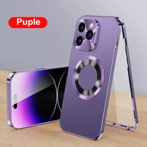 Magnetic Glass Phone Case for Various iPhone Models 10