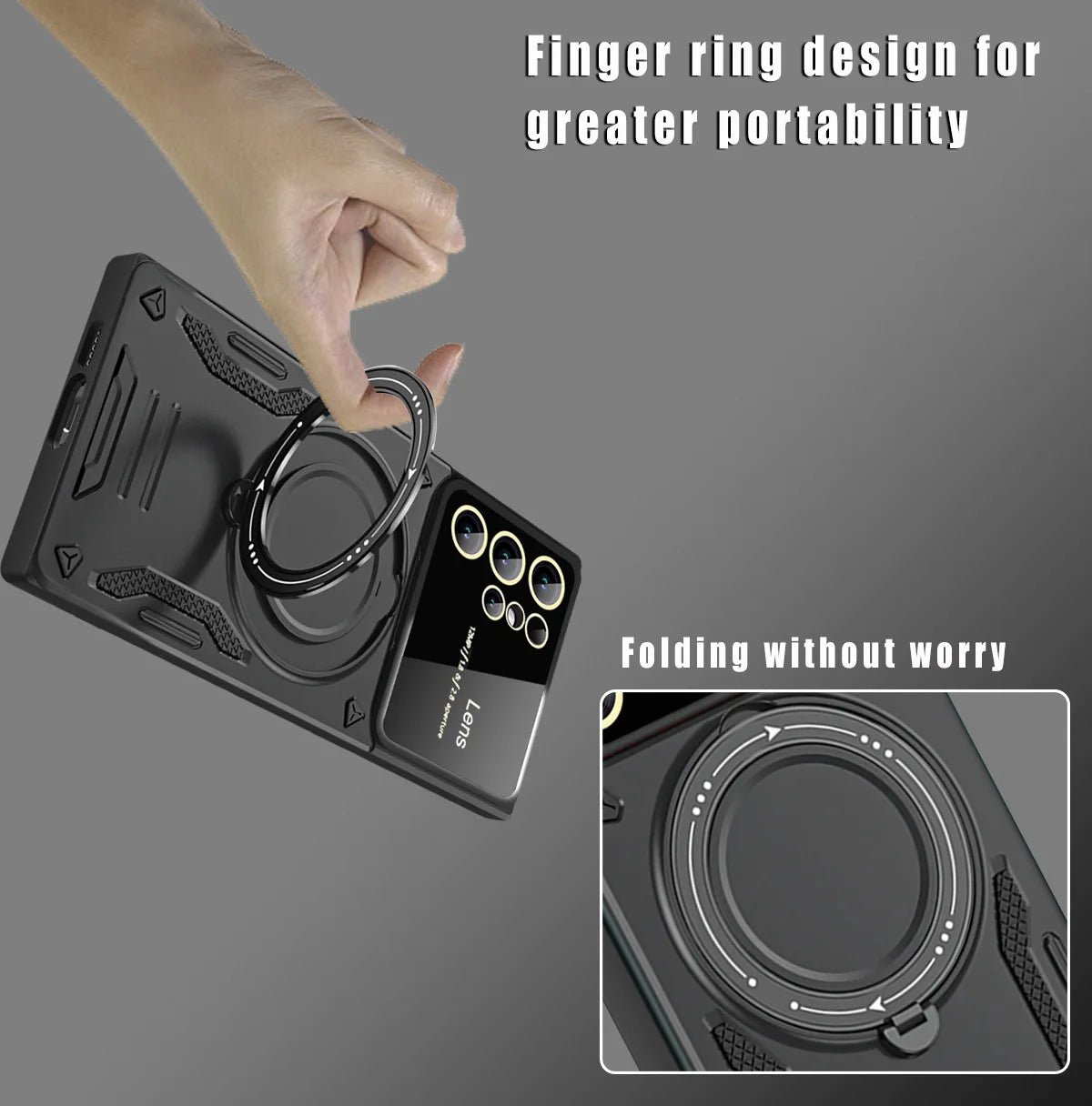 Magnetic Shockproof Ring Case for Samsung Smartphones 4