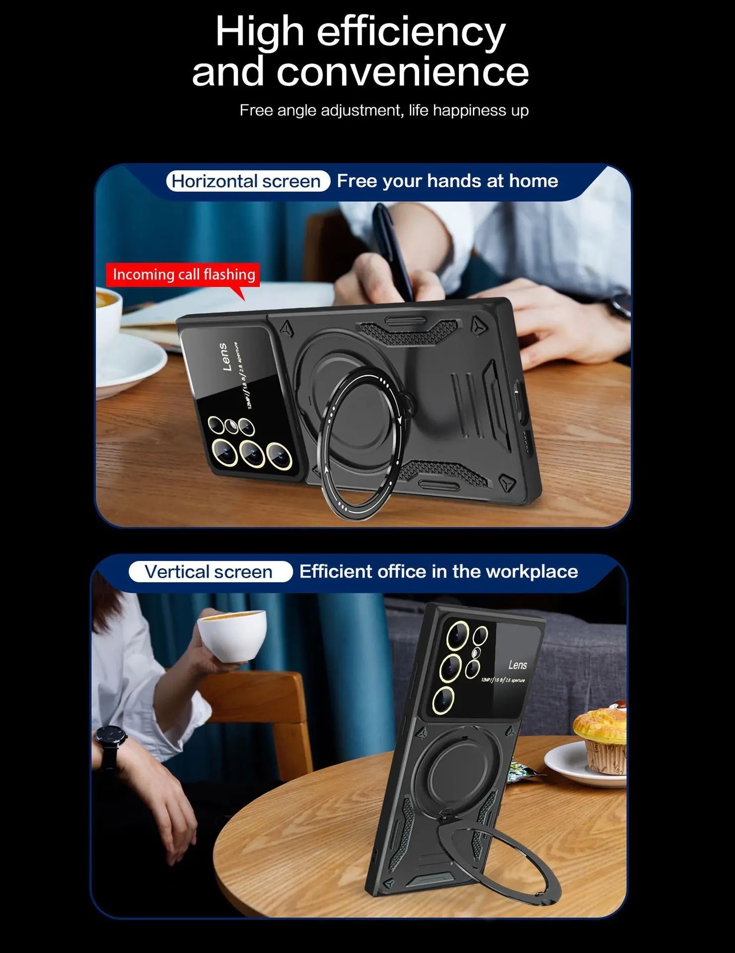 Magnetic Shockproof Ring Case for Samsung Smartphones 5