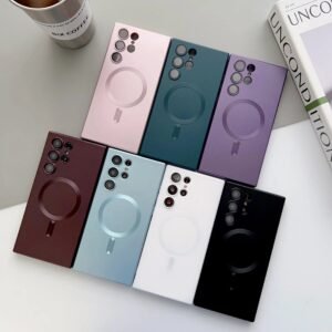 Magnetic Silicone Case for Samsung Galaxy with Wireless Charging