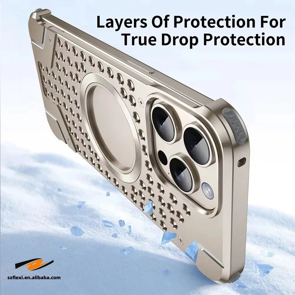 Magnetic Titanium Edge Case for iPhone Models 5