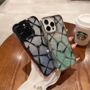 Marble Glitter TPU Case for iPhone 16 15 14 13 price in Bangladesh