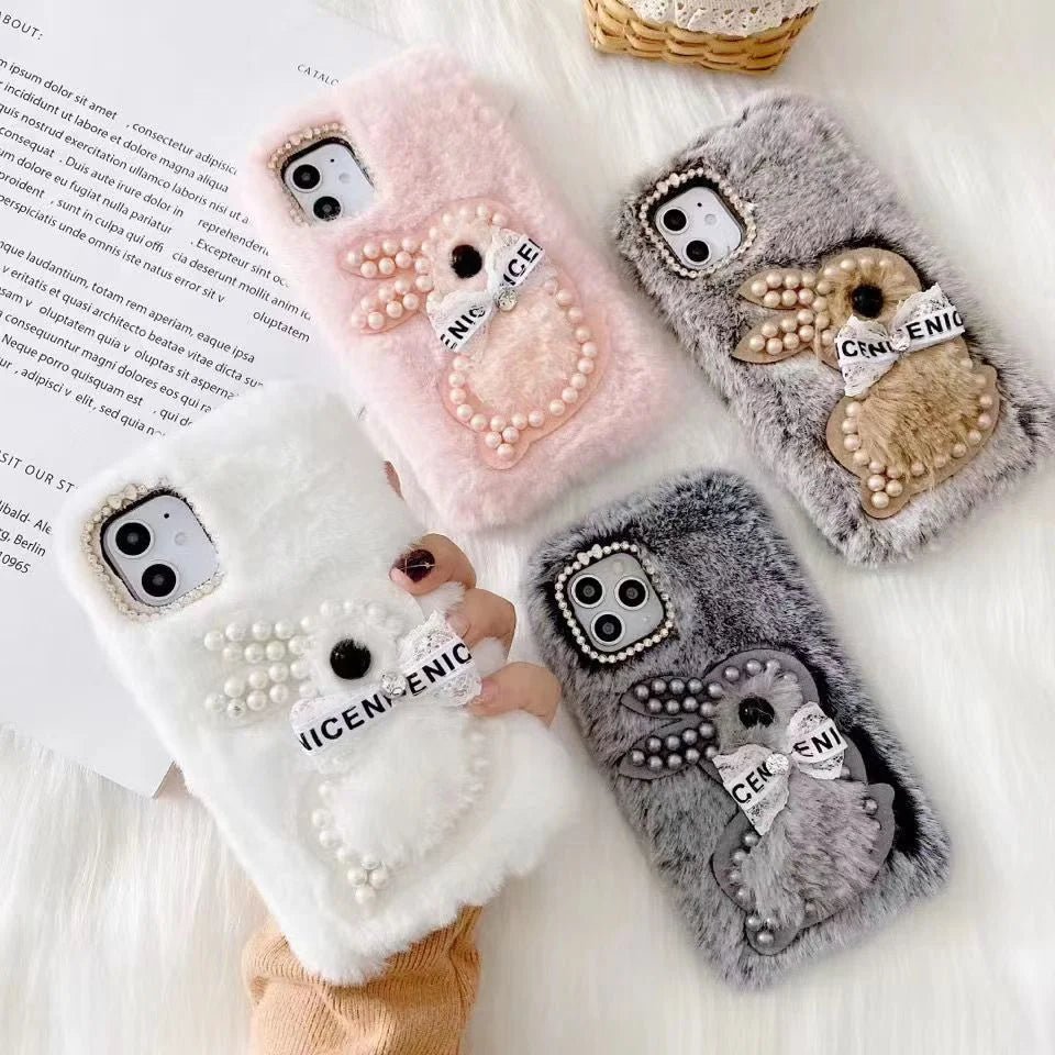 Rabbit Fur Plush iPhone Case price in Bangladesh
