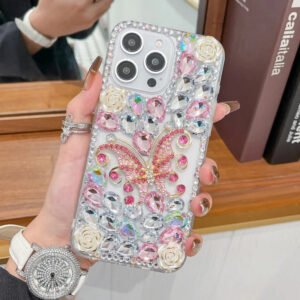 Rhinestone Butterfly Flower Luxury iPhone Case price in Bangladesh 7