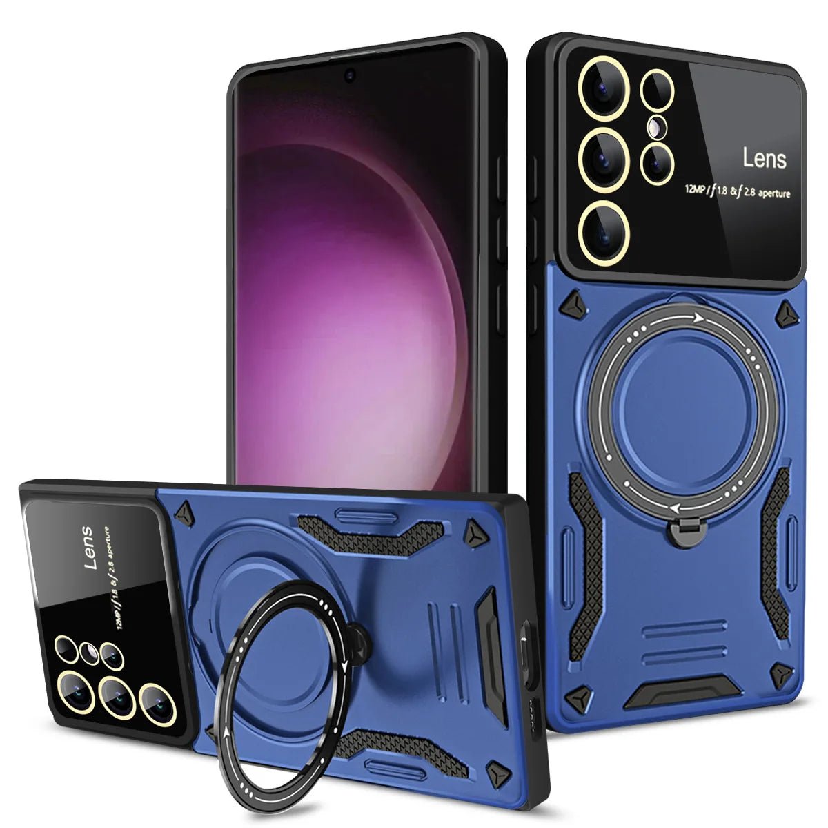 Magnetic Shockproof Ring Case for Samsung Smartphones 7