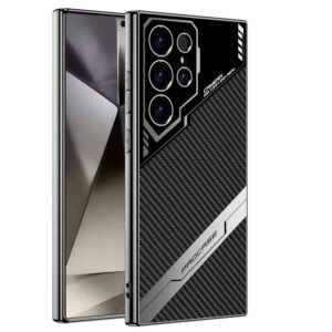 Samsung Leather Case with Electroplated Finish for Galaxy Models