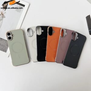 Slim Magnetic Leather Case for iPhone Models