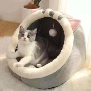 Cozy Cave Cat Bed Washable Cotton for Cats & Small Dogs 5