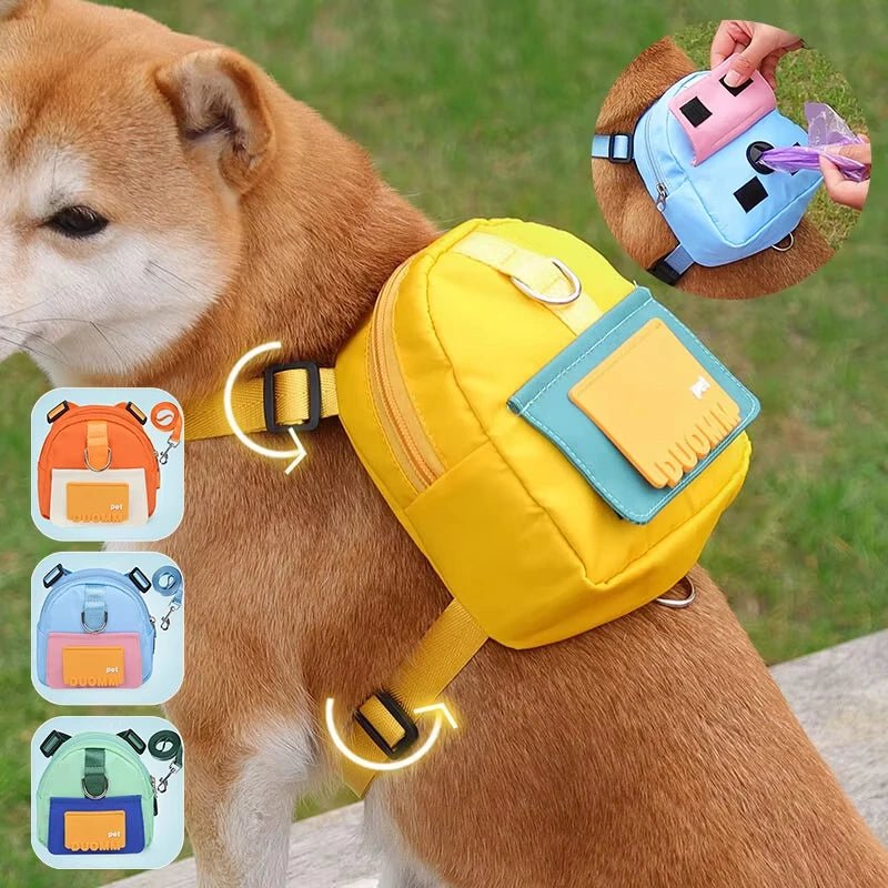 Custom Logo Dog Treat Training Backpack with Leash Pocket 1