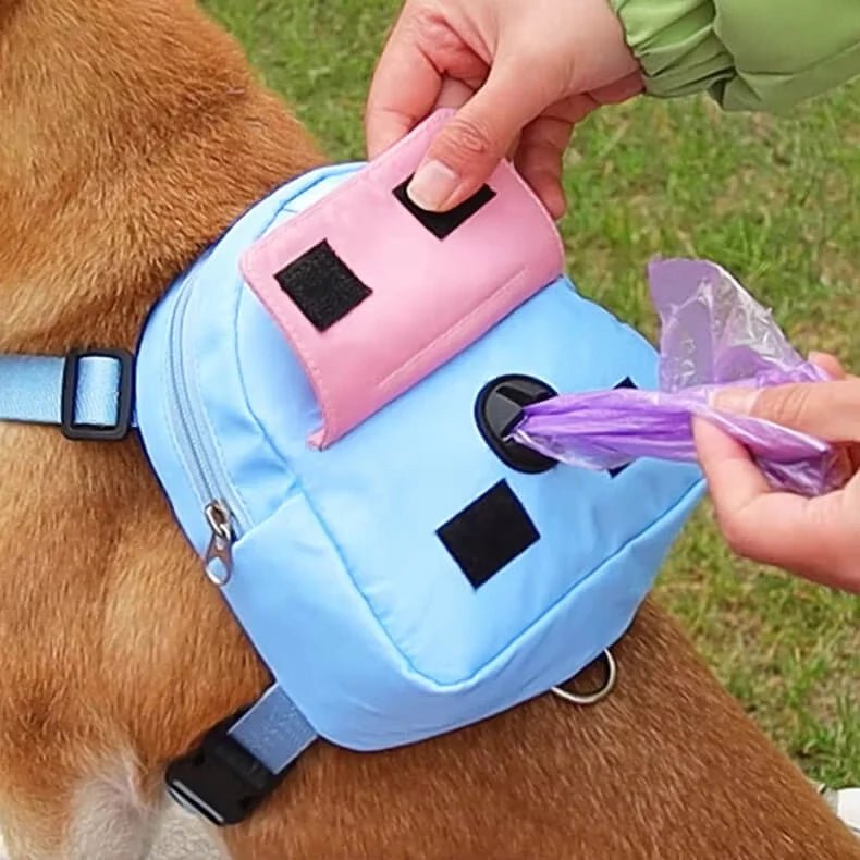 Custom Logo Dog Treat Training Backpack with Leash Pocket 3