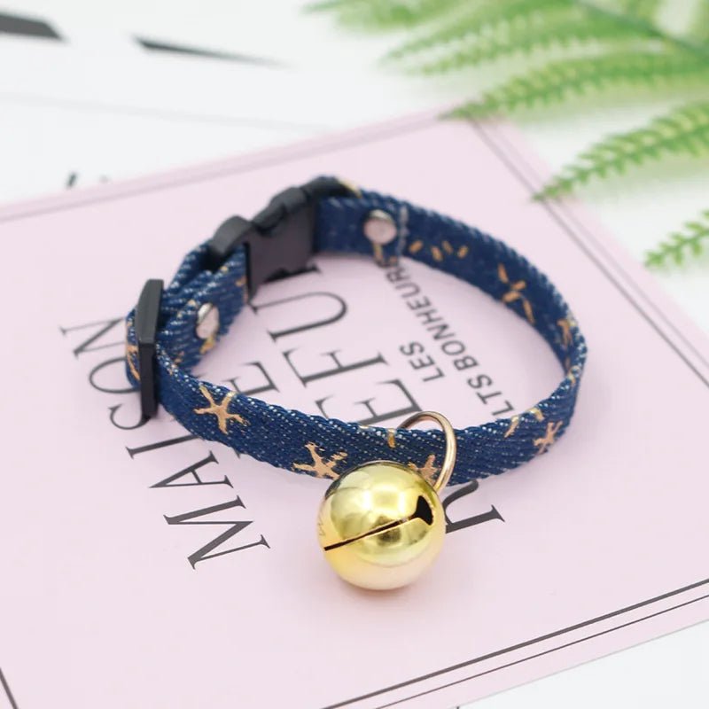 Cute Cat & Dog Collar with Bell - Japanese Cartoon Design 10