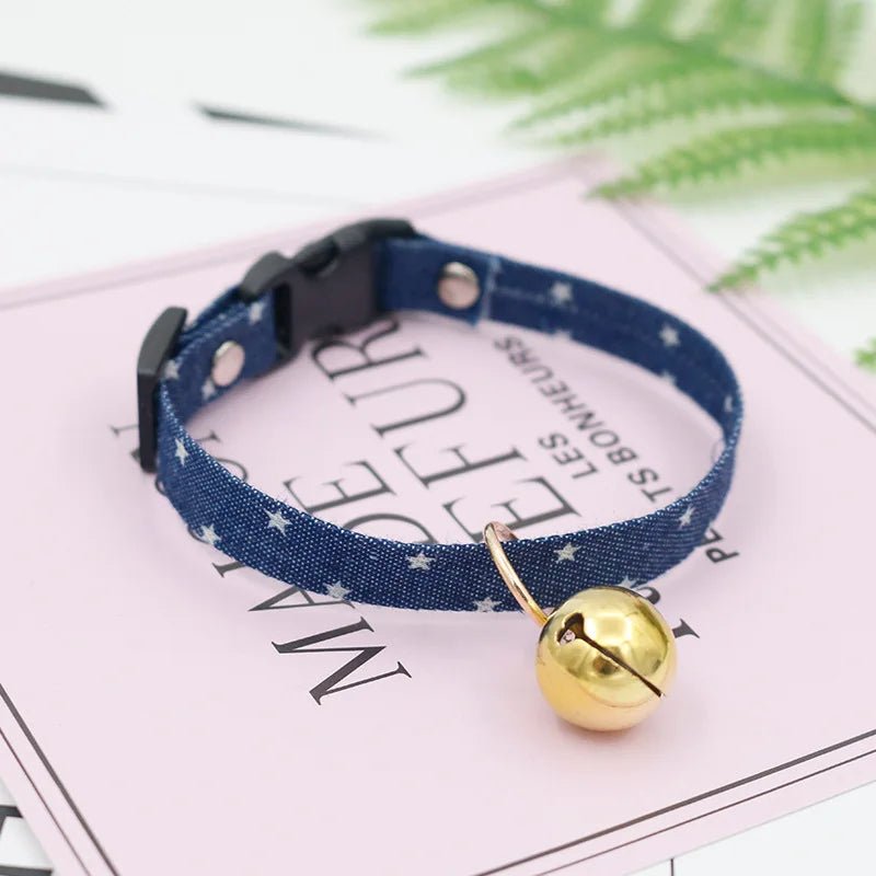 Cute Cat & Dog Collar with Bell - Japanese Cartoon Design 12