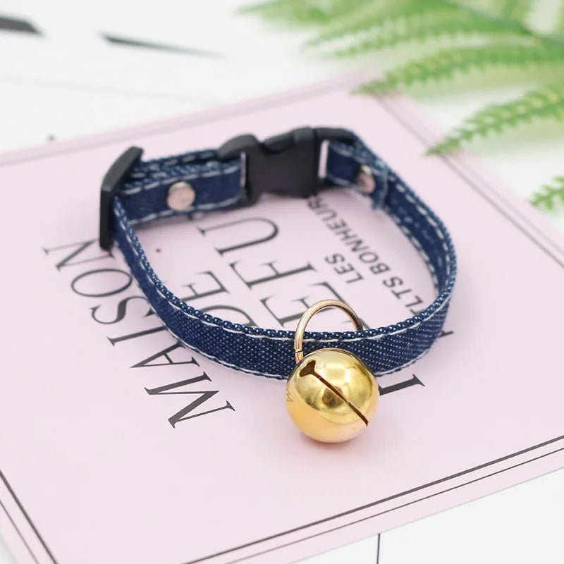 Cute Cat & Dog Collar with Bell - Japanese Cartoon Design 13