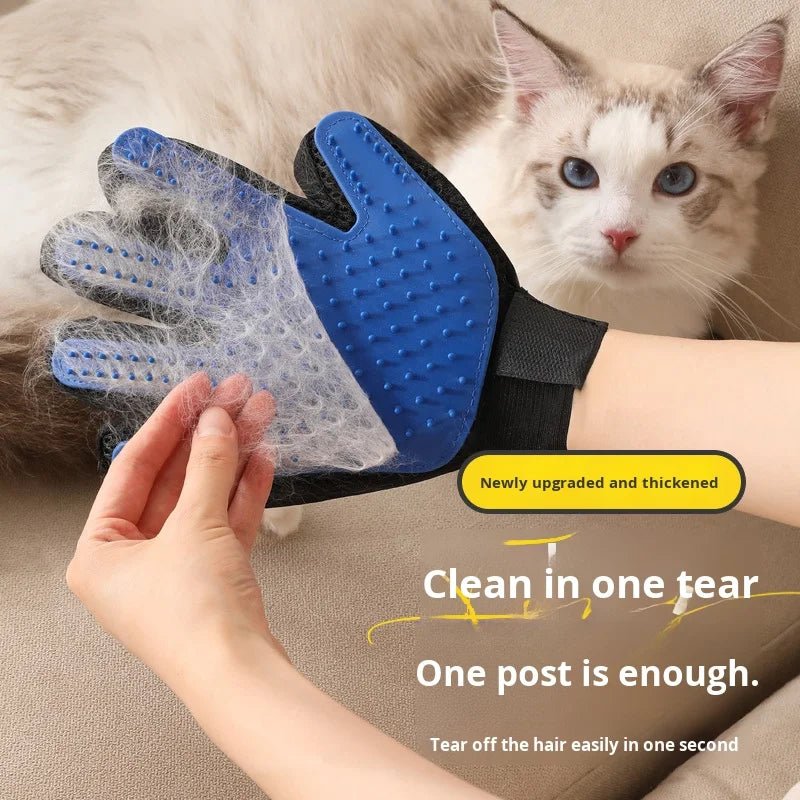Pet Hair Removal Gloves & Bath Comb for Cats & Dogs 1