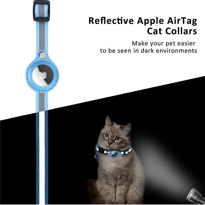 Reflective Cat Collar with Airtag Holder, Adjustable Breakaway Design 4