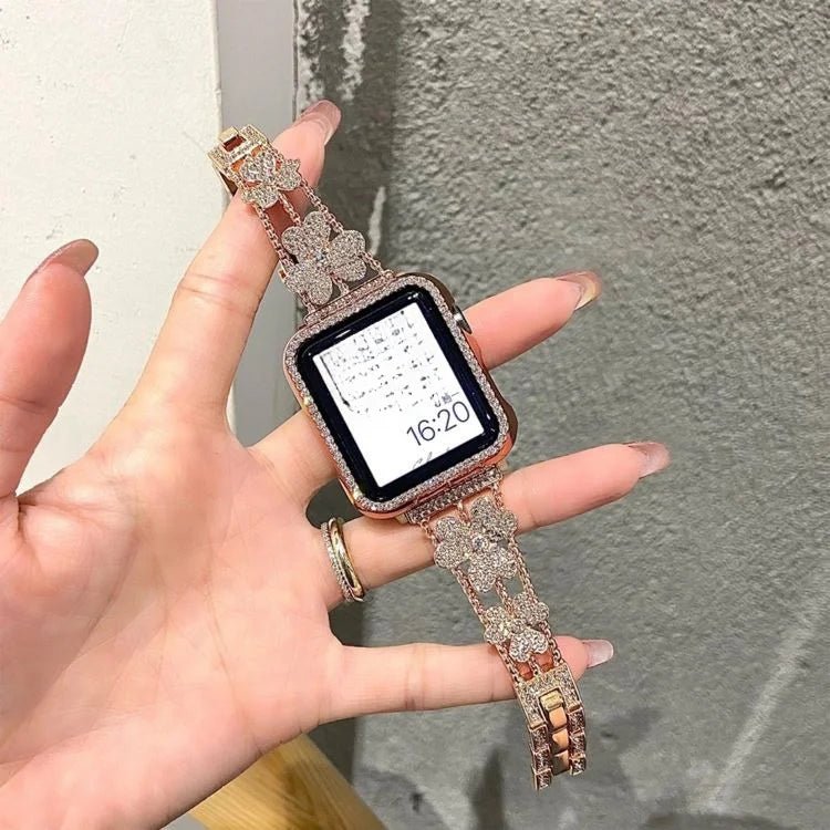 Diamond Strap Watch Case & Band for Apple Watch 41mm/45mm Series 8/7/6 2