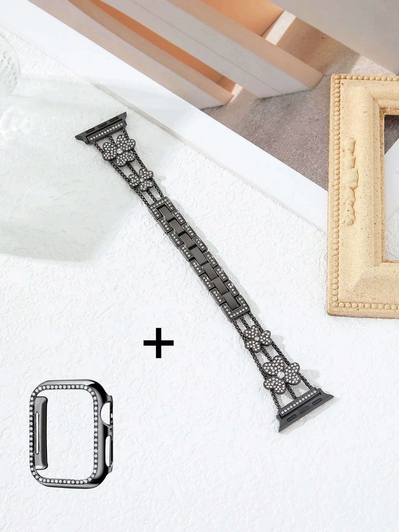 Diamond Strap Watch Case & Band for Apple Watch 41mm/45mm Series 8/7/6 6