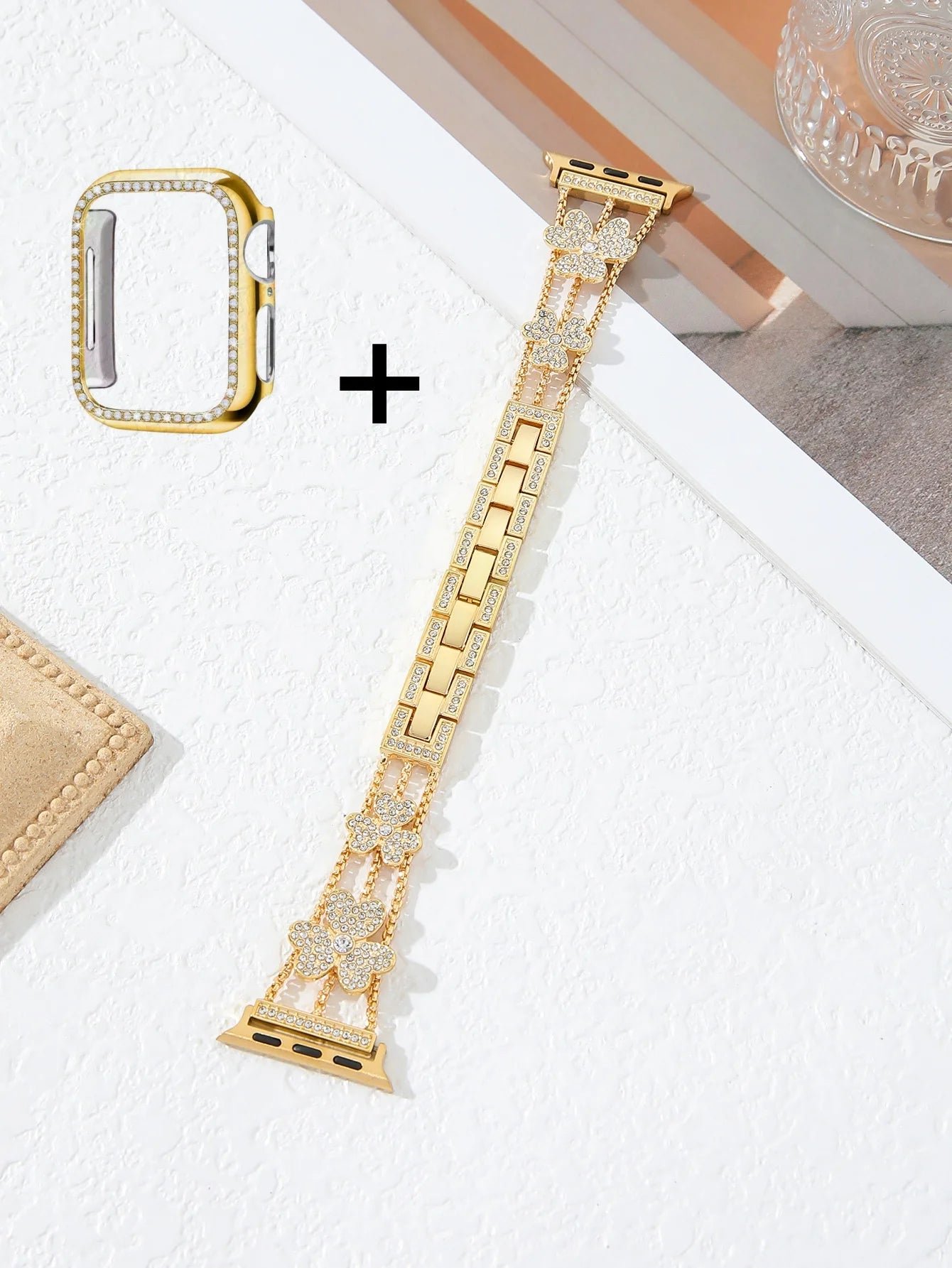 Diamond Strap Watch Case & Band for Apple Watch 41mm/45mm Series 8/7/6 8