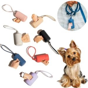Macaron Color Dog Waste Bag Dispenser - Portable, Durable, Stylish