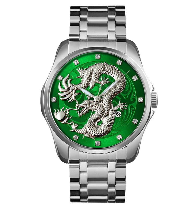 Men's Gold Dragon Quartz Watch 12