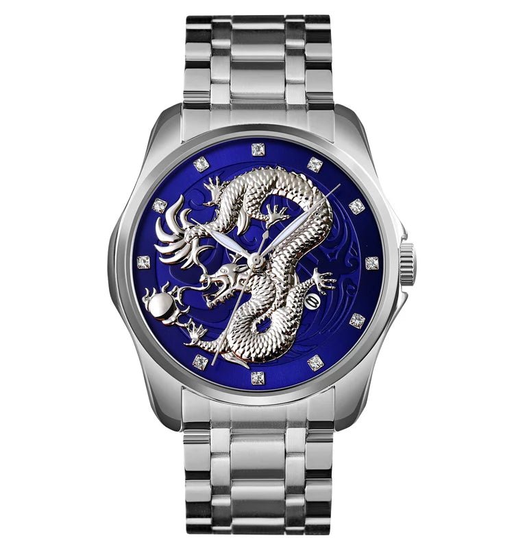 Men's Gold Dragon Quartz Watch 13