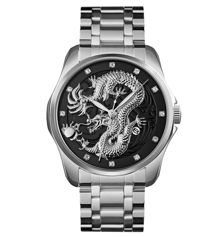 Men's Gold Dragon Quartz Watch 14