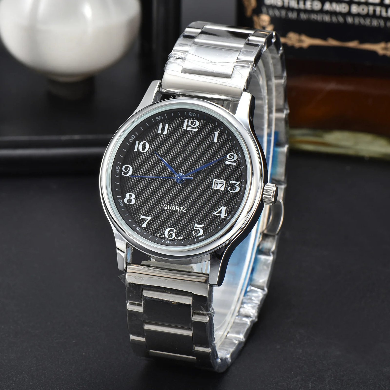 Men's Luxury Mechanical Watch with Leather Strap 9