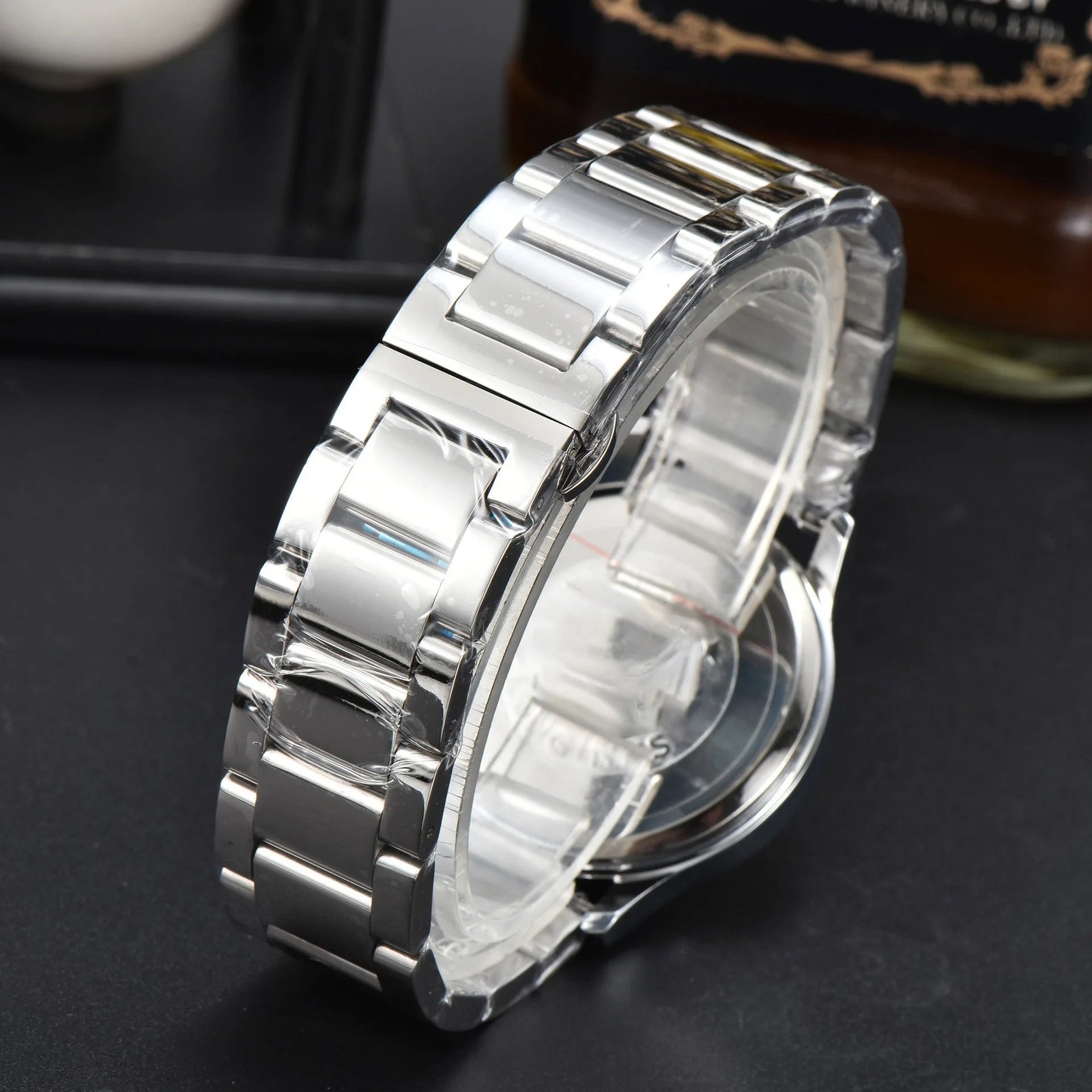 Men's Luxury Mechanical Watch with Leather Strap 10