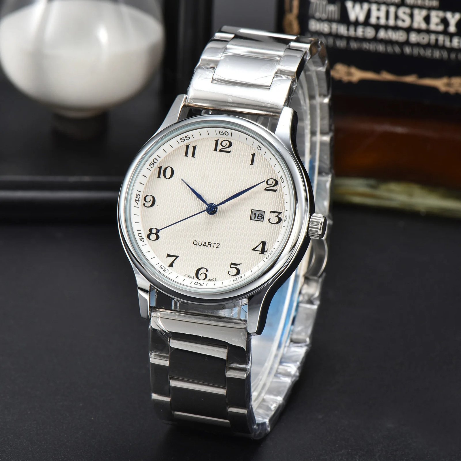 Men's Luxury Mechanical Watch with Leather Strap 12