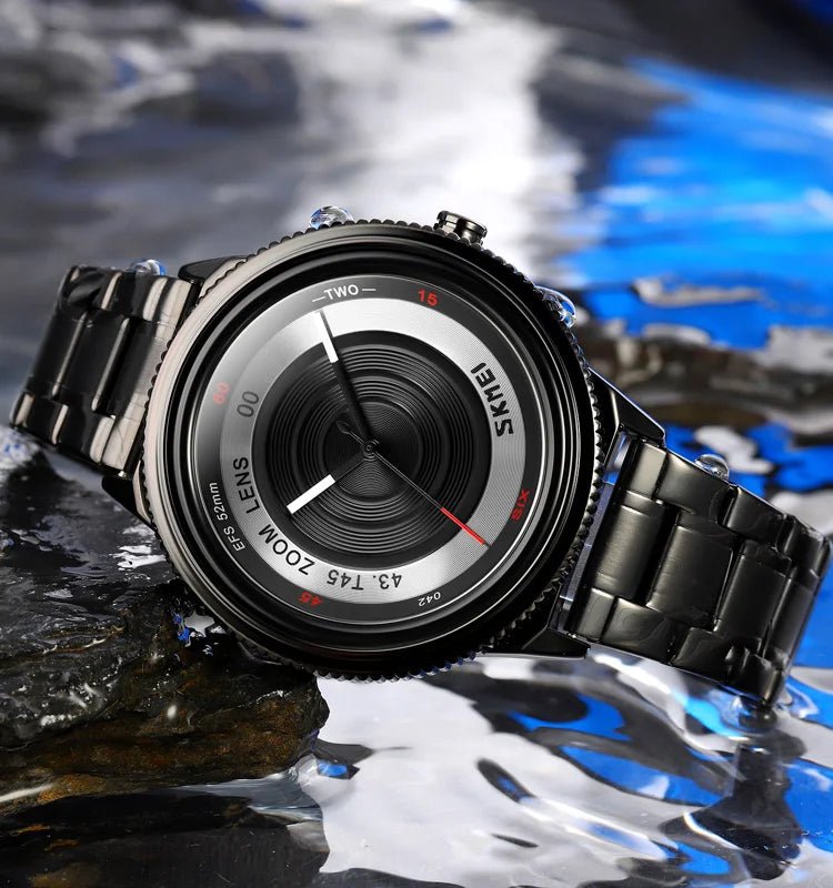 Men's Luxury Waterproof Quartz Watch with Wheel Design 2