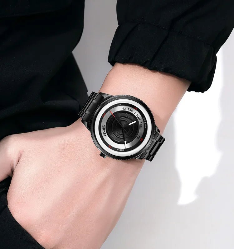 Men's Luxury Waterproof Quartz Watch with Wheel Design 3