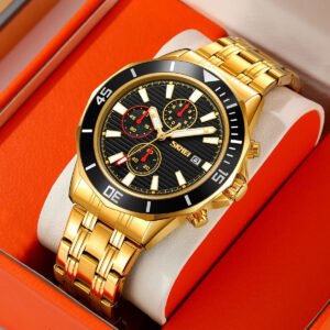 Men's Quartz Watch, Alloy Case, 3ATM Waterproof