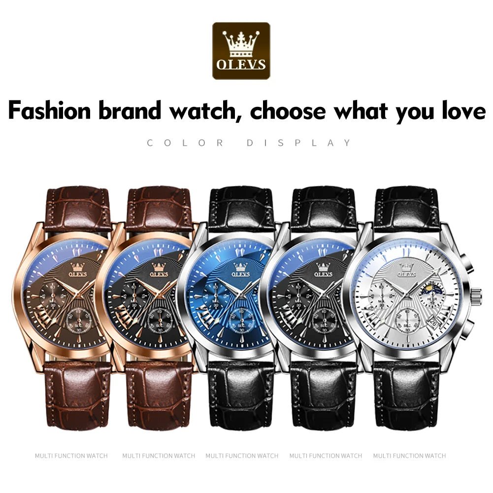 Olevs Men's Luxury Quartz Waterproof Business Watch 4