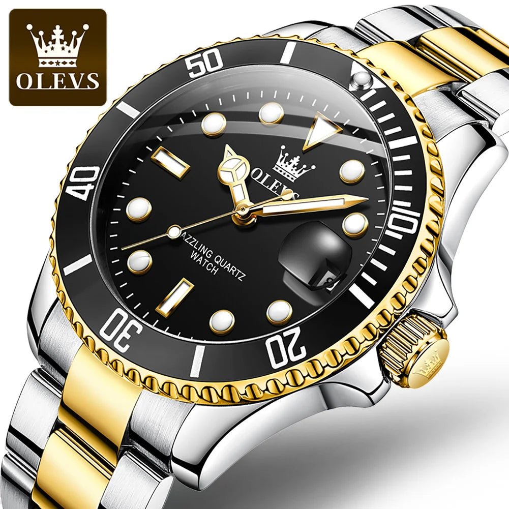 OLEVS Men's Quartz Waterproof Stainless Steel Watch 10