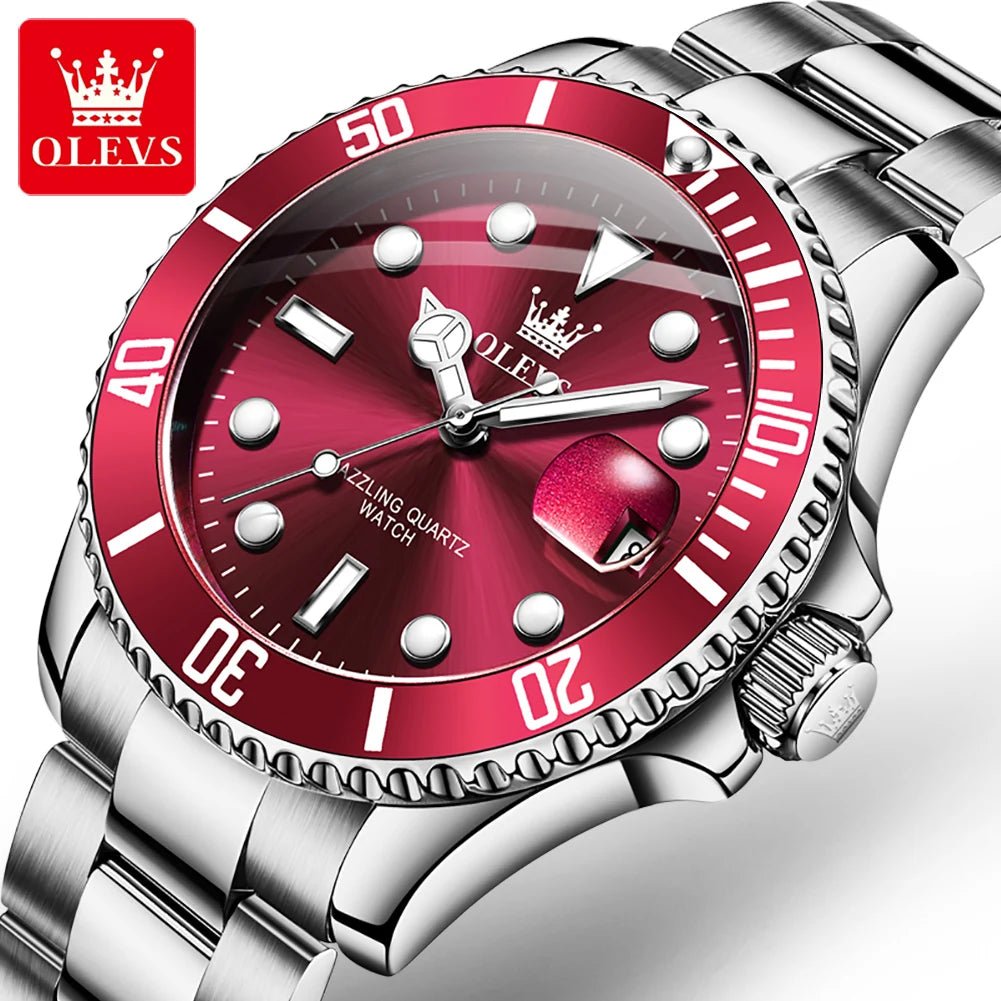 OLEVS Men's Quartz Waterproof Stainless Steel Watch 11