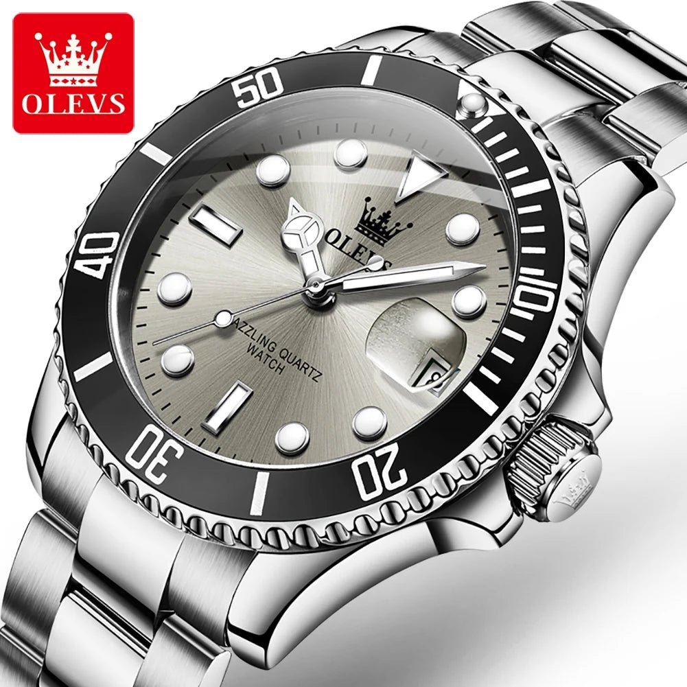OLEVS Men's Quartz Waterproof Stainless Steel Watch 13